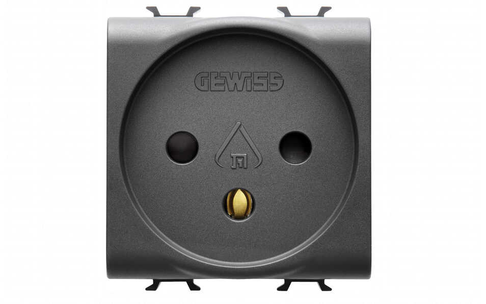 שקע חשמל ישראלי שחור Gewiss Chorus GW10281 2M