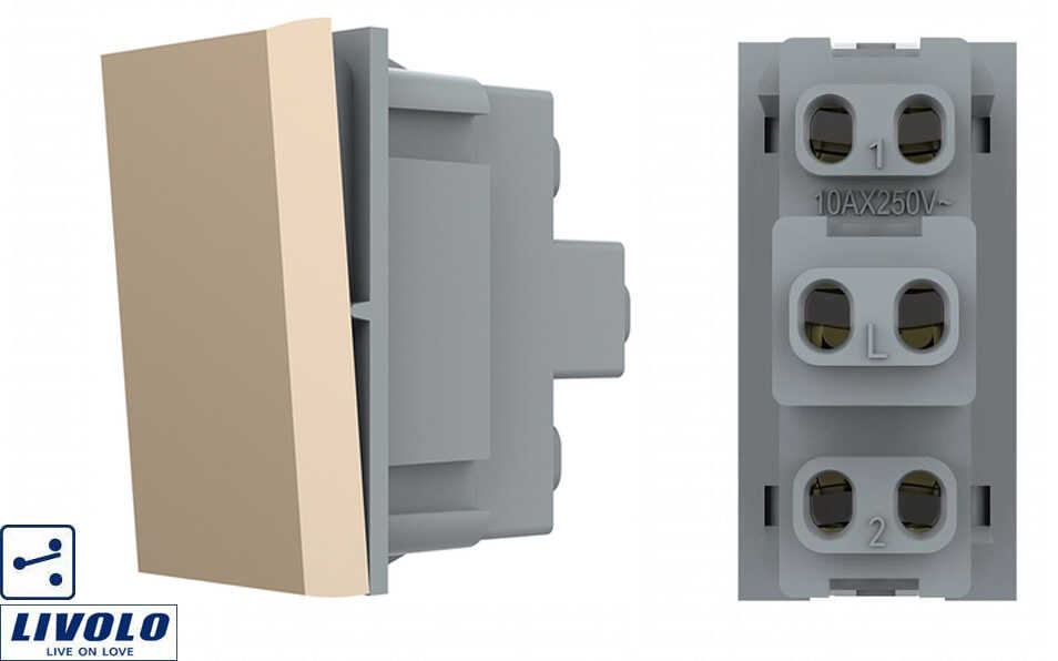 מפסק מחליף זהב 1 מודול LIVOLO דגם VL-FCMKS-1GP