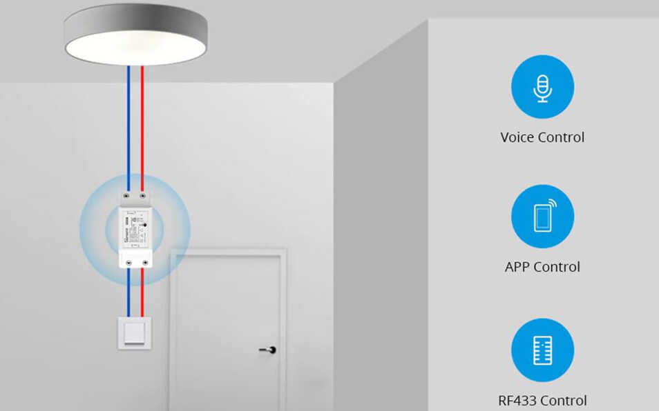 דרייבר אלחוטי SONOFF WiFi & RF דגם RF R2